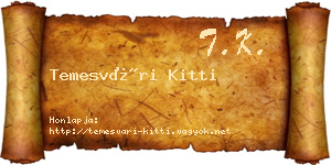 Temesvári Kitti névjegykártya